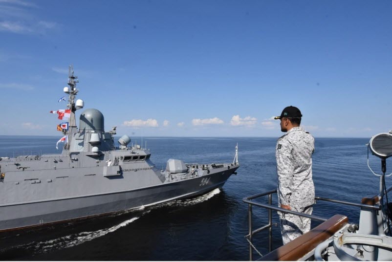 PAKISTAN NAVY Warship PNS ZULFIQUAR conducted Passage Exercise With Russian Navy Ship ODINSOVO at St. Petersburg