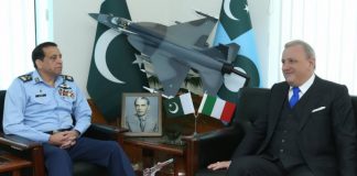 PAK AIR CHIEF and Italian Ambassador discuss defense cooperation at AIR HQ