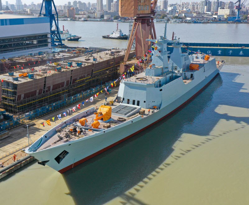 PAKISTAN IRON BROTHER CHINA Launches 3rd Type 054AP Stealth Warship For PAKISTAN At Hudong Zhonghua Shipyard