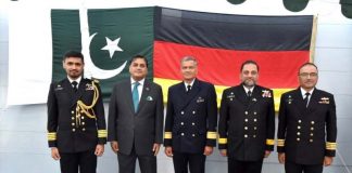 During the stay at the port, the Mission Commander of PAKISTAN NAVY Warship Commodore Syed Rizwan Khalid along with the Commanding Officer Captain Rao Ahmed Imran Anwar called on the Chief of Staff German Naval Command Rear Admiral Fran Lensky, Chief Harbour Master of Hamburg Port Mr. Pollmann and the Commander Hamburg Naval Command Naval Captain Michael Giss.
