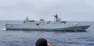 PAKISTAN NAVY Stealth Warship PNS ZULFIQUAR was warmly greeted, welcomed and received by the Algerian Navy Ship