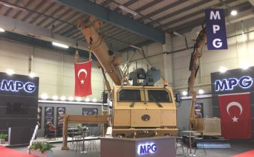 TURKISH Defense Giant MPG Displays MPARC Mine Protected Recovery Crane At 15th Edition Of IDEF 2021
