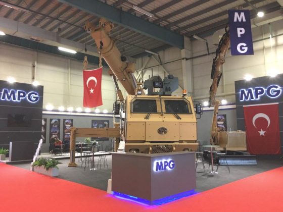 TURKISH Defense Giant MPG Displays MPARC Mine Protected Recovery Crane At 15th Edition Of IDEF 2021