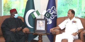 Ambassador Of Nigeria To PAKISTAN Held One On One Important Meeting With CNS Admiral Muhammad Amjad Khan Niazi At NAVAL HQ Islamabad