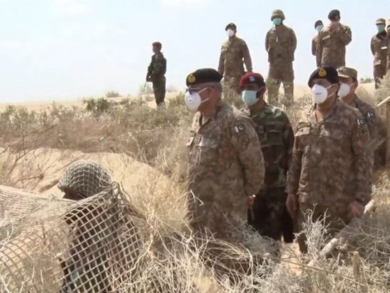 COAS General Qamar Javed Bajwa witnessed training formation of PAK ARMY Troops in Pano Aqil in Sukkur