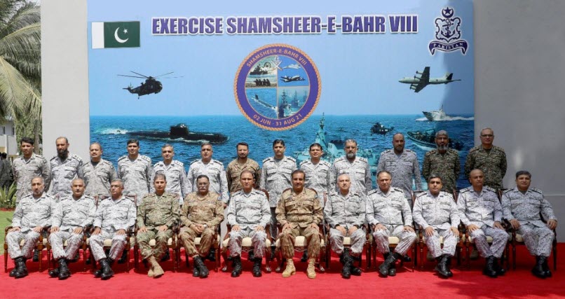 Debrief Session Of SHAMSHEER-E-BAHR VIII TRI-SERVICES War Games Held At PNS Jauhar Karachi