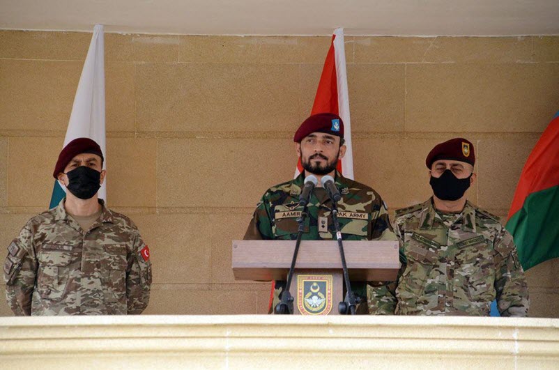 Head of PAKISTANI Special Forces Lieutenant Colonel Aamir Shahzad during the Opening Ceremony of Three Brothers 2021 Exercise