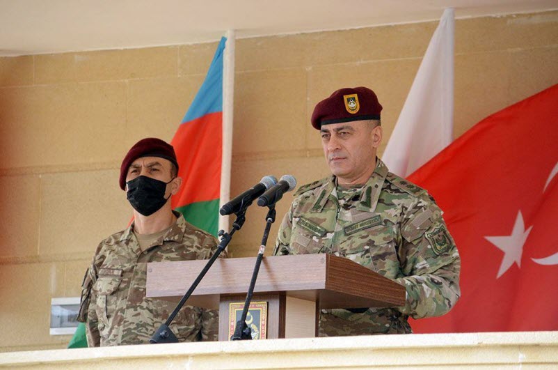 Hero of the Patriotic War Lieutenant General Hikmat Mirzayev Addressing the Solemn Opening Ceremony of Three Brothers 2021