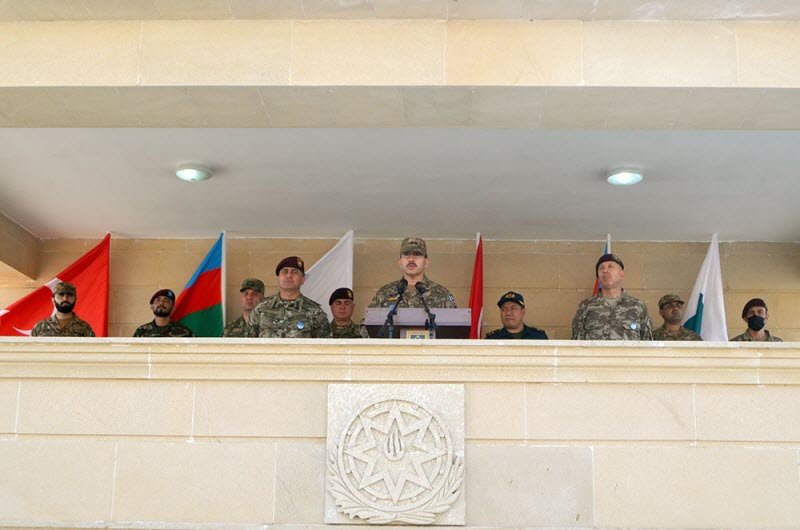 Military Heads of PAKISTAN, TURKEY and AZERBAIJAN during Three Brothers 2021 Joint Military Exercise