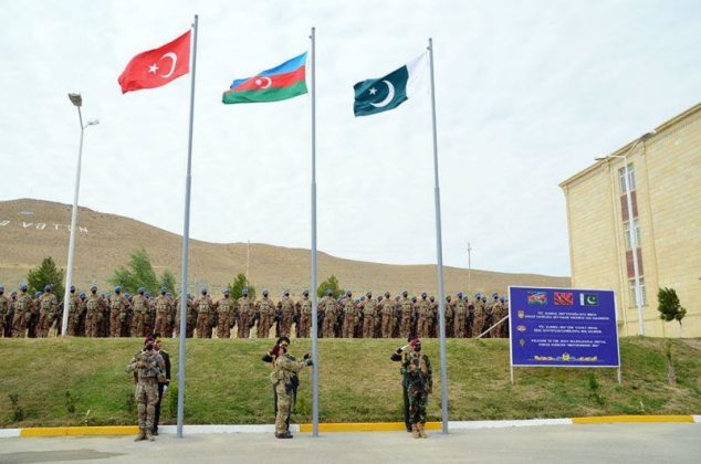 Special Forces Contingents during the Solemn Opening Ceremony of Three Brothers 2021 Trilateral Exercise