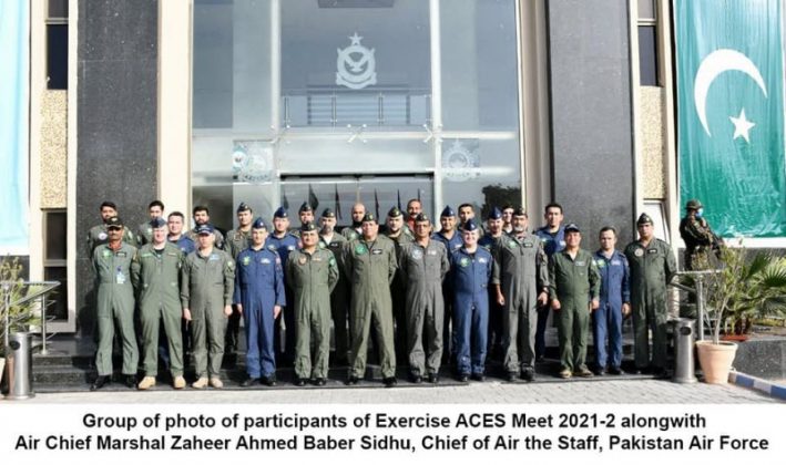 CAS Air Chief Marshal Zaheer Ahmed Babar at MEET-2021-2 Multinational Exercise