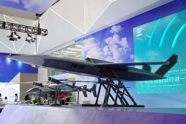 CHINA showcase the FH-97 Concept armed drone at Airshow in CHINA
