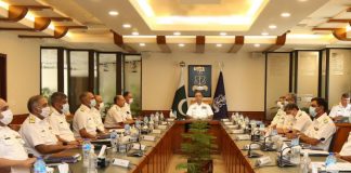 CNS Admiral Muhammad Amjad Khan Niazi Presides Over The Command & Staff Conference At NAVAL HQ Islamabad