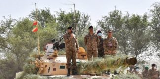 COAS General Qamar Javed Bajwa Witnesses The Strike Corps Drills At Southern Command Multan