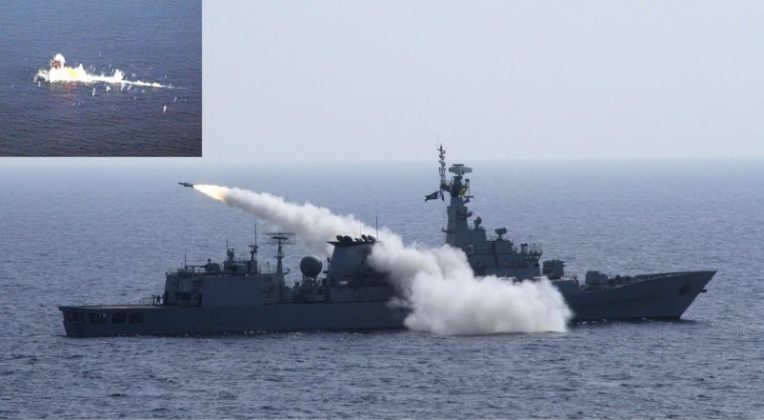 Live Missile Firing during Naseem Al-Bahr-XIII Exercise