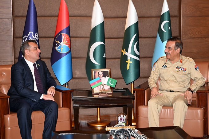 Ambassador Of Brotherly Country AZERBAIJAN To PAKISTAN Mr. Khazar Nadir Farhadov Held One On One Important Meeting With CJCSC General Nadeem Raza At Joint Staff HQ Rawalpindi