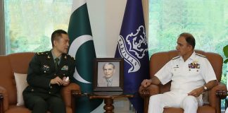CHINESE Defence Attaché To PAKISTAN Major General Yang Yang Held One On One Important Meeting With CNS Admiral Amjad Khan Niazi At NAVAL HQ Islamabad