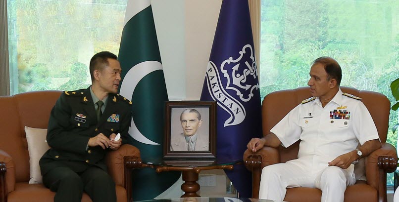 CHINESE Defence Attaché To PAKISTAN Major General Yang Yang Held One On One Important Meeting With CNS Admiral Amjad Khan Niazi At NAVAL HQ Islamabad