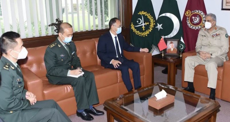 COAS General Qamar Javed Bajwa Held Important Meeting With CHINESE Ambassador To PAKISTAN And Incoming CHINESE Defense Attaché At GHQ Rawalpindi