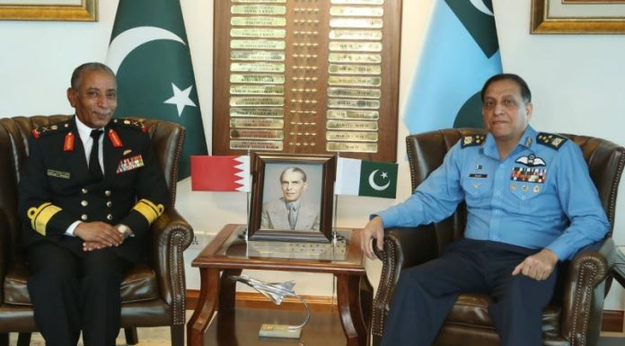 Commander Royal Bahrain Naval Held One On One Important Meeting With CAS Air Chief Marshal Zaheer Ahmed Babar At AIR HQ Islamabad