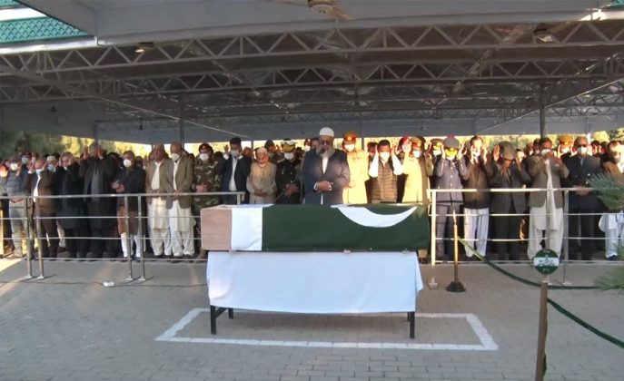 Funeral prayer of former CJCSC retired Gen Shamim Alam Khan offered