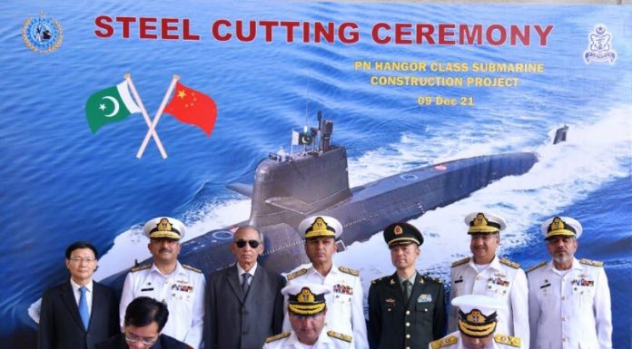 PAKISTAN NAVY Cuts Steel Of Indigenous 5th HANGOR Class Submarine On The Eve Of The Golden Jubilee Of HANGOR Day