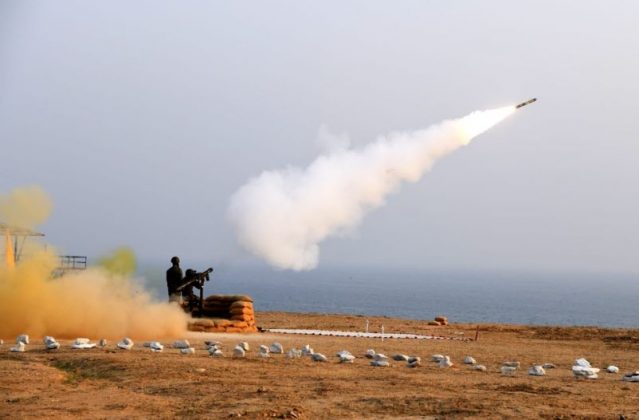 PAKISTAN NAVY Ground Based Air Defense Units Demonstrates Combat Readiness By Test Firing Of Surface To Air Missiles In Karachi