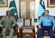 Chief Of Land Forces of Democratic Republic Of Congo Held One On One Important Meeting With CAS Air Chief Marshal Zaheer Ahmed Babar At AIR HQ Islamabad