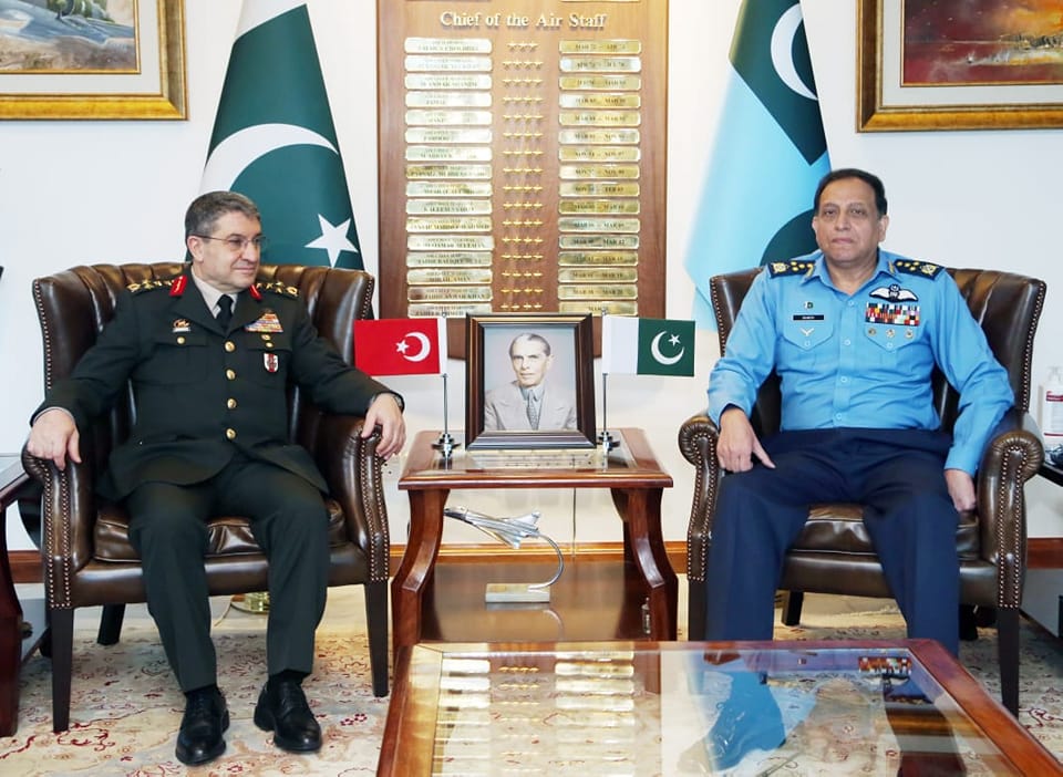 Deputy Chief Of TURKISH General Staff Held One On One Important Meeting With CAS Air Chief Marshal Zaheer Ahmed Babar At AIR HQ Islamabad