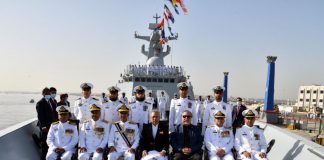 PAKISTAN NAVY Inducts PNS TUGHRIL Alpha Guided Missile Stealth Warship and Sea King Anti-Submarine Warfare Helicopter In Its Combat Fleet