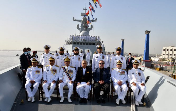 PAKISTAN NAVY Inducts PNS TUGHRIL Alpha Guided Missile Stealth Warship and Sea King Anti-Submarine Warfare Helicopter In Its Combat Fleet