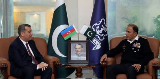 Ambassador Of AZERBAIJAN His Excellency Mr. Khazar Farhadov Held One On One Important Meeting With CNS Admiral Muhammad Amjad Khan Niazi At NAVAL HQ Islamabad