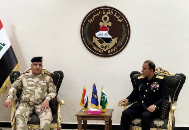 CNS Admiral Muhammad Amjad Khan Niazi meets with Iraqi Defense Minister and Naval Commander during important visit to Iraq