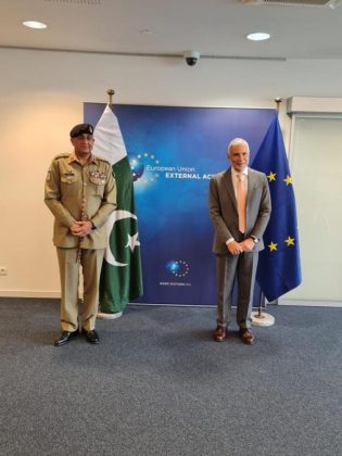 COAS General Qamar Javed Bajwa discusses Afghan situation with EU officials in Belgium