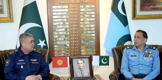 Commander Kyrgyz Air Force Held One On One Important Meeting With CAS Air Chief Marshal Zaheer Ahmed Babar At AIR HQ Islamabad