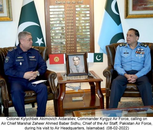 Commander Kyrgyz Air Force calls on Air Chief in Islamabad