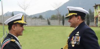 Commander Of Sri Lankan Navy Held One On One High Profile And Important Meeting With CNS Admiral Amjad Khan Niazi At NAVAL HQ Islamabad