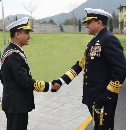Commander Of Sri Lankan Navy Held One On One High Profile And Important Meeting With CNS Admiral Amjad Khan Niazi At NAVAL HQ Islamabad