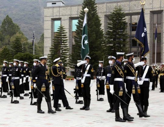 Commander Sri Lankan Navy Discusss Regional Security with CNS Admiral Muhammad Amjad Khan Niazi at NAVAL HQ Islamabad