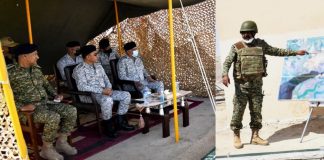 CNS Admiral Amjad Khan Niazi Visits The Forward Posts At Coastal And Creeks Areas During Ongoing PAKISTAN NAVY TRI-SERVICES Exercise SEASPARK-22