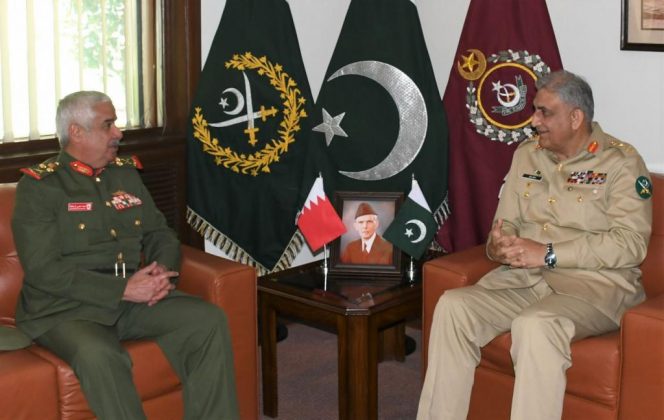 Commander of the National Guard of the Kingdom of Bahrain Held One On One Important Meeting With COAS General Qamar Javed Bajwa At GHQ Rawalpindi