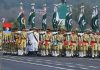 Contingent of TRI-ARMED SERVICES OF SACRED COUNTRY PAKISTAN during PAKISTAN MILITARY PARADE 2022