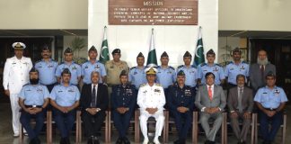 CNS Admiral Amjad Khan Niazi Emphasize To Make Endeavors To Deal With Grey Hybrid Threats And Cyber Warfare During Visit To PAF Air War College In Karachi