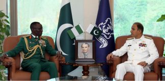 Chief of Defense Staff Nigerian Armed Forces Held One On One Meeting With CNS Admiral Muhammad Amjad Khan Niazi At NAVAL HQ Islamabad