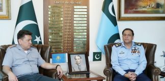 First Deputy Defense Minister of Kazakhstan Held One On One Important Meeting With CAS Air Chief Marshal Zaheer Ahmed Babar At AIR HQ Islamabad