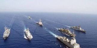 PAKISTAN NAVY Flotilla Comprising PNS SHAMSHEER - PNS AZMAT And PMSA KOLACHI Conducts Passage Exercise With UAE Naval Ships At Abu Dhabi Port
