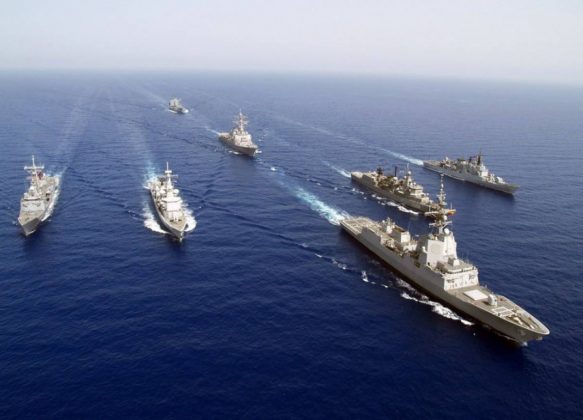 PAKISTAN NAVY Flotilla Comprising PNS SHAMSHEER - PNS AZMAT And PMSA KOLACHI Conducts Passage Exercise With UAE Naval Ships At Abu Dhabi Port