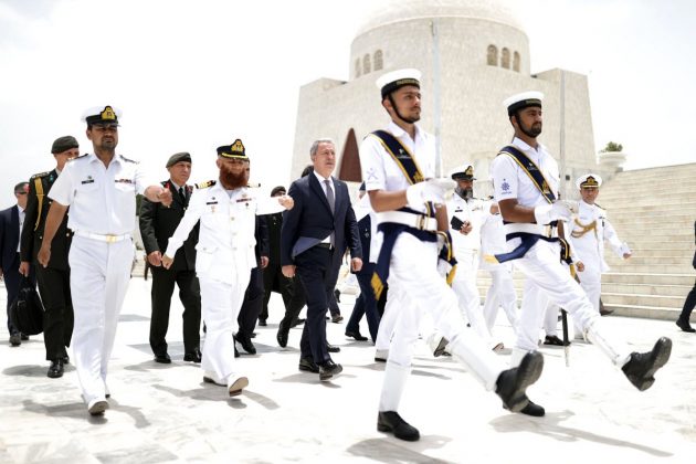 TURKISH Defense Minister H.E Mr. Hulusi Akar Visits QUAID-E-AZAM Mausoleum And Paid Rich And Glorious Tribute To The Founder Of The Sacred Country PAKISTAN In Karachi