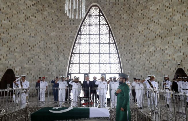 TURKISH Defense Minister H.E Mr. Hulusi Akar visits QUAID-E-AZAM Mausoleum During Visit to Karachi