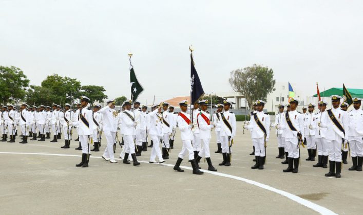 117th Midshipmen and 25th Short Service Commissioning Parade held at PNA Karachi